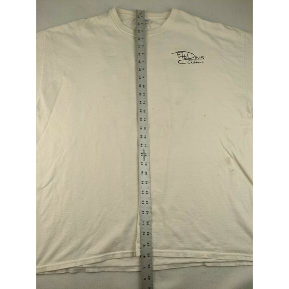T.H. Davis Outdoors Fishing T Shirt Size 2XL XXL Marlin Boat Deepwater White - Picture 7 of 8